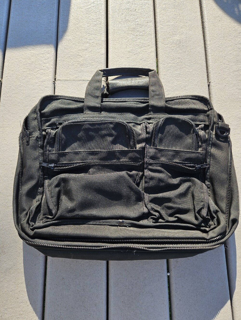 VTG Made in USA Ballistic Nylon Briefcase Black Tactical Travel Laptop Messenger